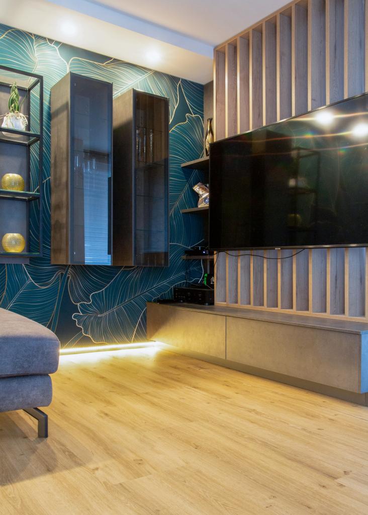 Moderne Wohnzimmer-Planung vom Tischler aus Perg